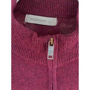 Woolovers Merino Wool Cashmere Blend Half Zip Pullover Sweater Red  Mens Size XL